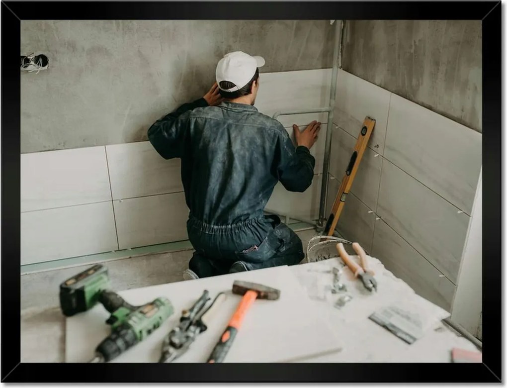 Poszterek keretben 40x30 Nagy csempék elhelyezése