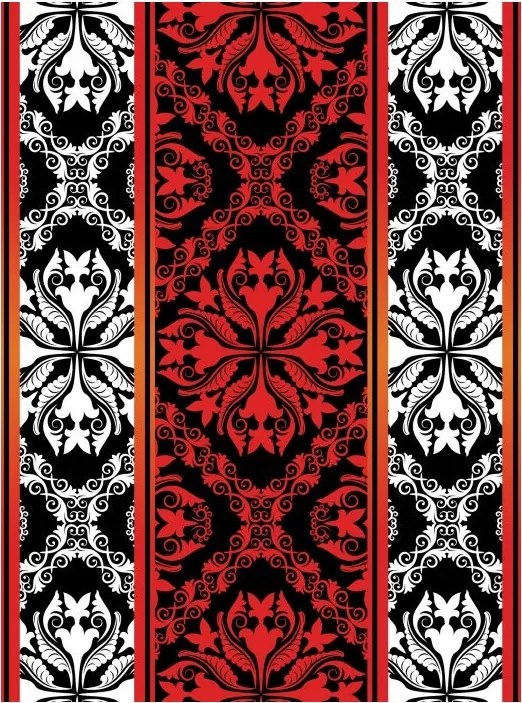 Fotótapéta Piros-fekete díszek Elegancia és elegancia 206x275 +ragasztó