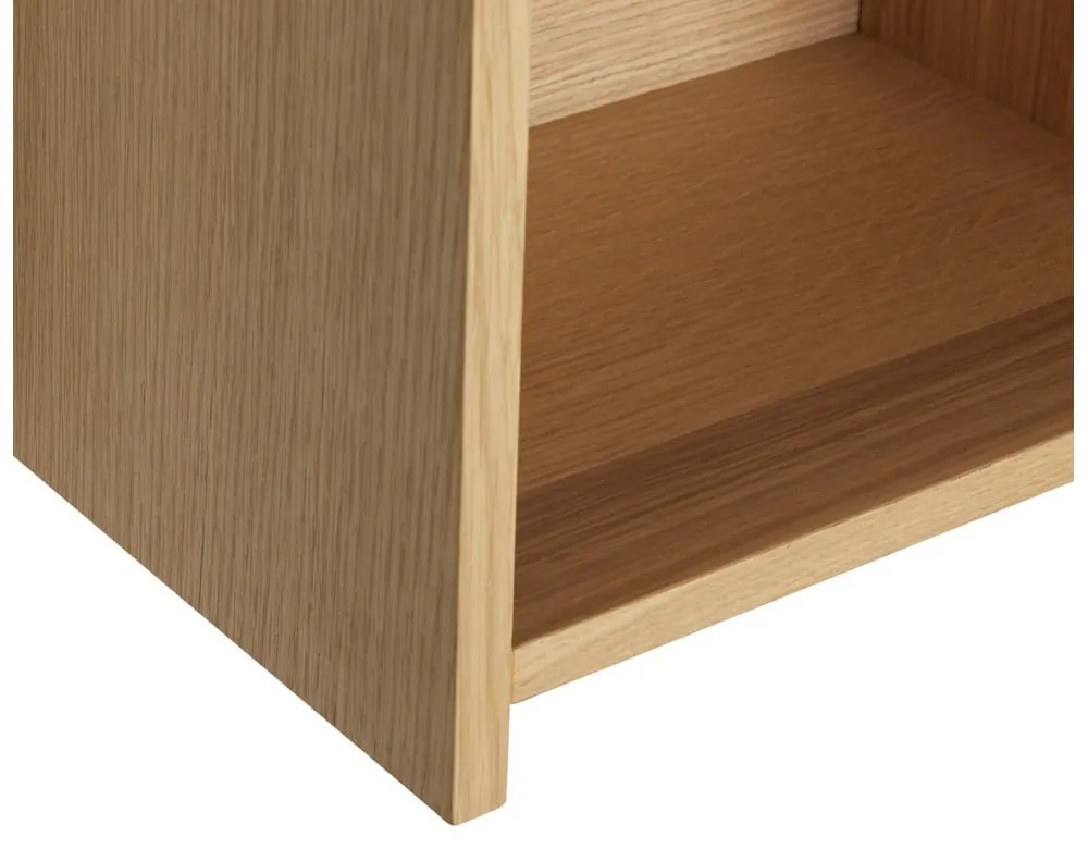 Natúr színű többszintes fali polc tölgyfa dekorral 80 cm Focal – Hübsch