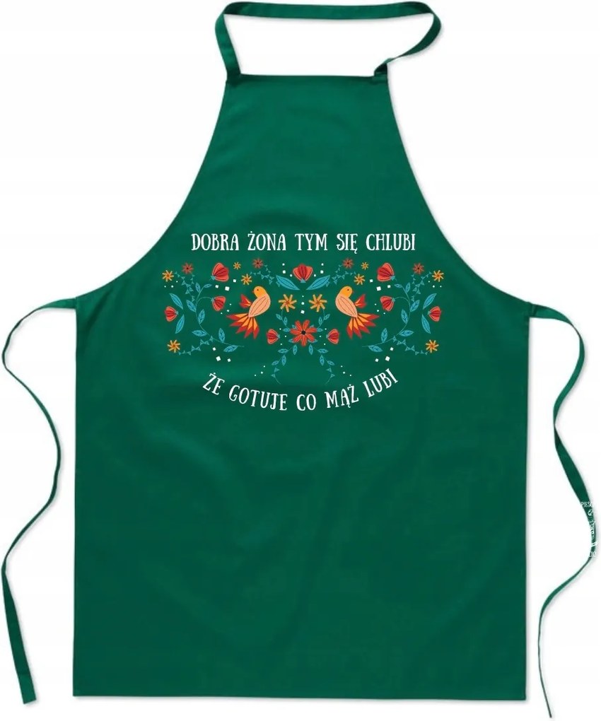 Nyomtatott Konyhai Kötény Folklór A Jó Feleség Főz, Amit A Férj Szeret Női