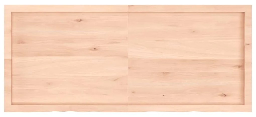 kezeletlen tömör tölgyfa fali polc 140x60x(2-6) cm