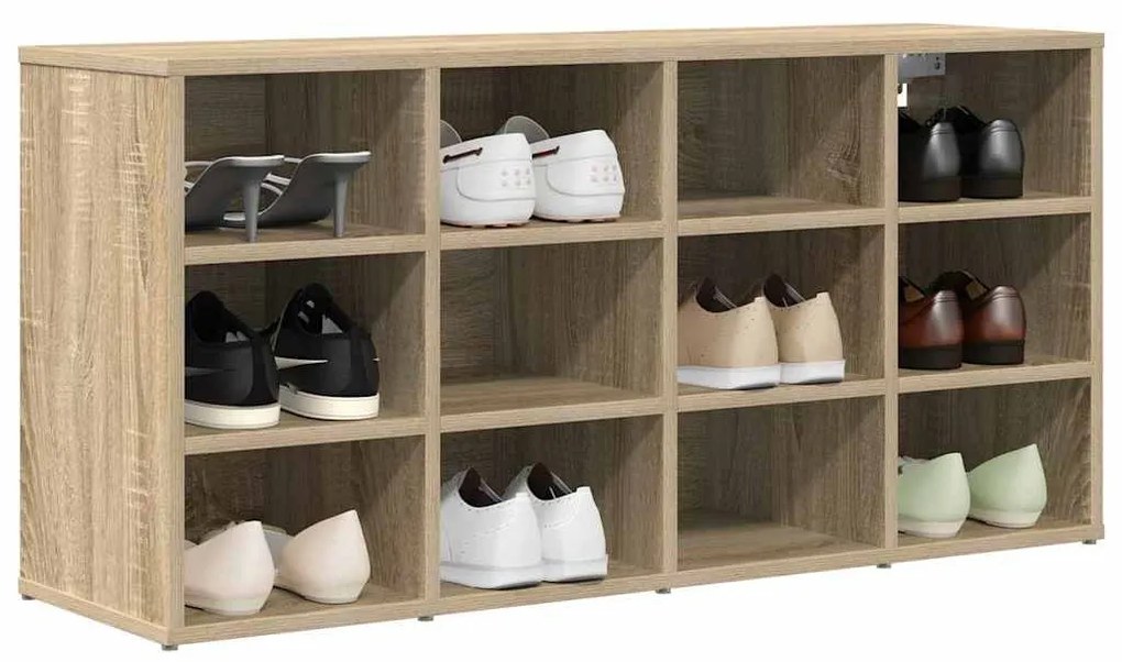 Cipősszekrény polcokkal sonoma tölgy 103 x 30 x 51 cm Faanyag