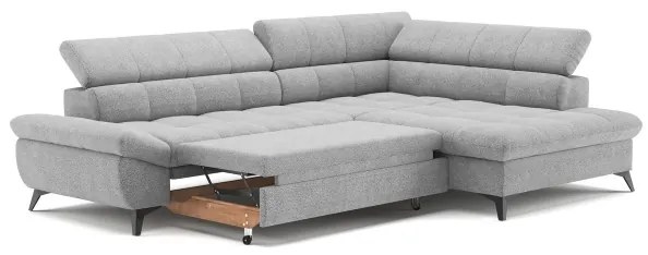 Kinyitható sarokkanapé MARANO jobb oldali, szürke