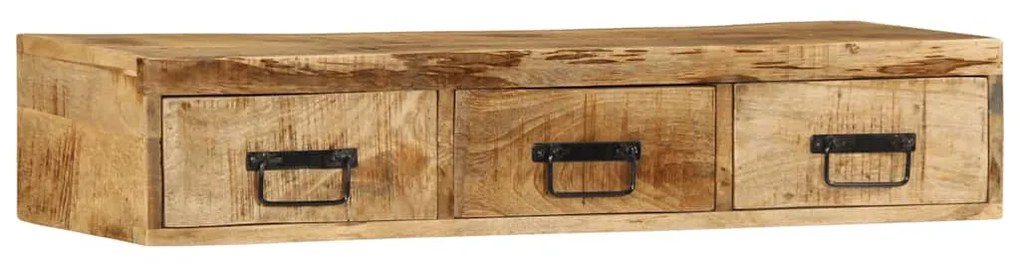 tömör nyers mangófa falra szerelhető TV-szekrény 100x30x19 cm