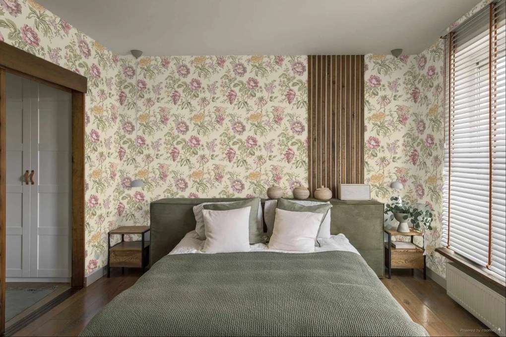 Parato Cristiana Masi Blooming Garden 11 Ninfa bézs-rózsaszín virágos vlies tapéta – 8306