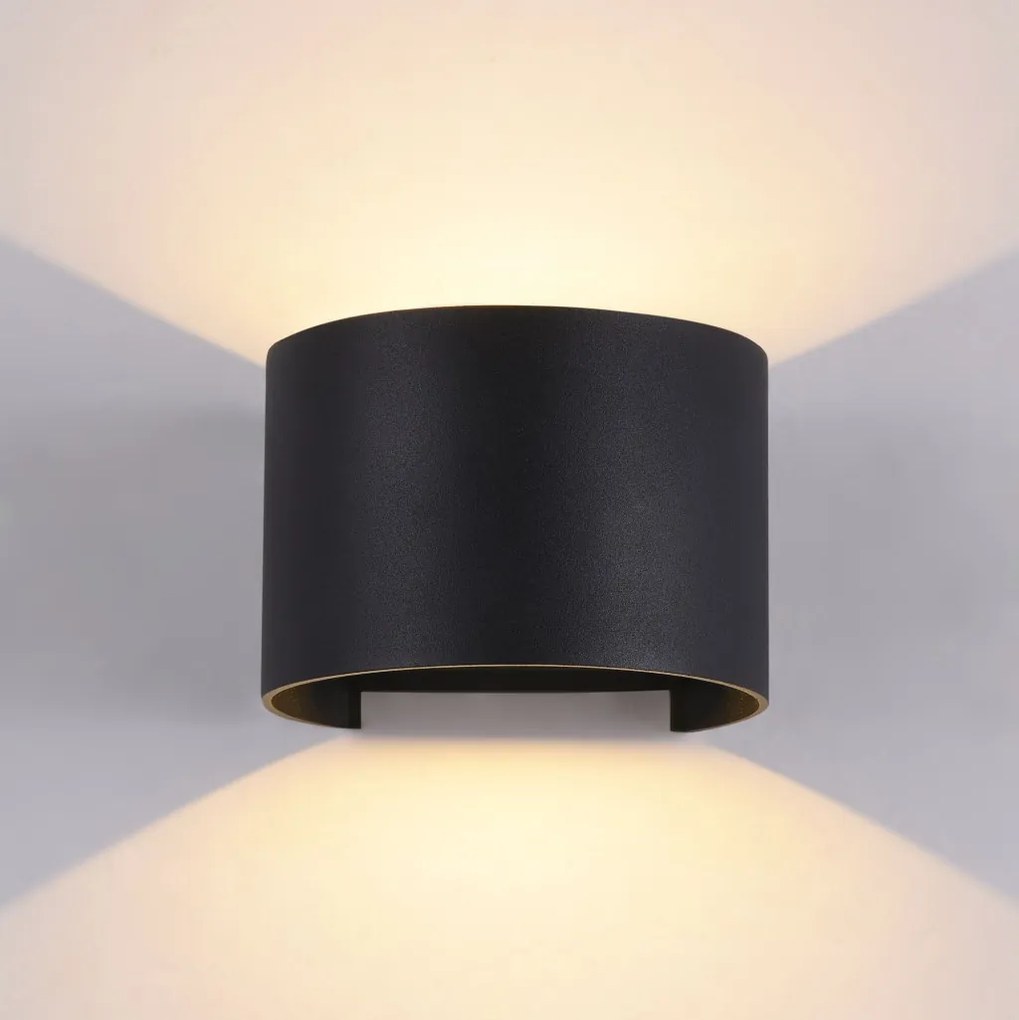 MAYTONI O573WL-L6B FULTON Modern Kültéri Fali Lámpa Fekete LED IP54