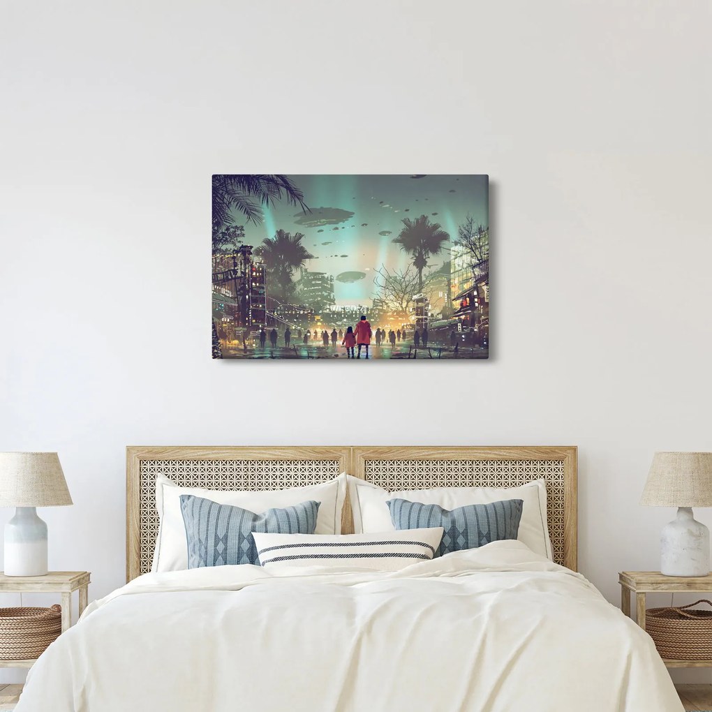 Kép - egy város a jövőben (90x60 cm)