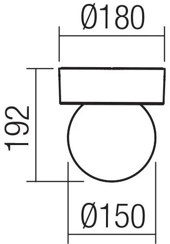 Redo 90641 - Kültéri mennyezeti lámpa BULK 1xE27/28W/230V IP44 antracit