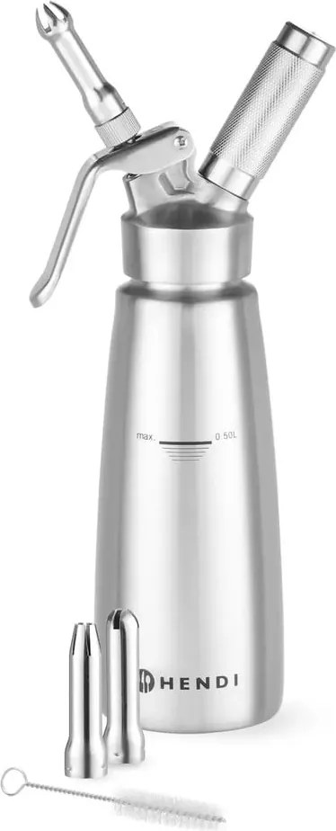 Profi Line rozsdamentes acél tejszínhabkészítő, 0,5 l - Hendi