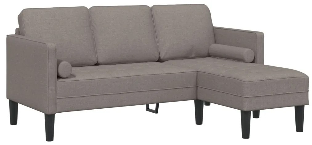3-Fős Sarokkanapé Bézs 160 cm Szövet