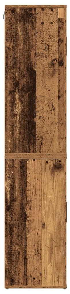 Magas szekrény Régi fa 80x33x150 cm Műszaki fa