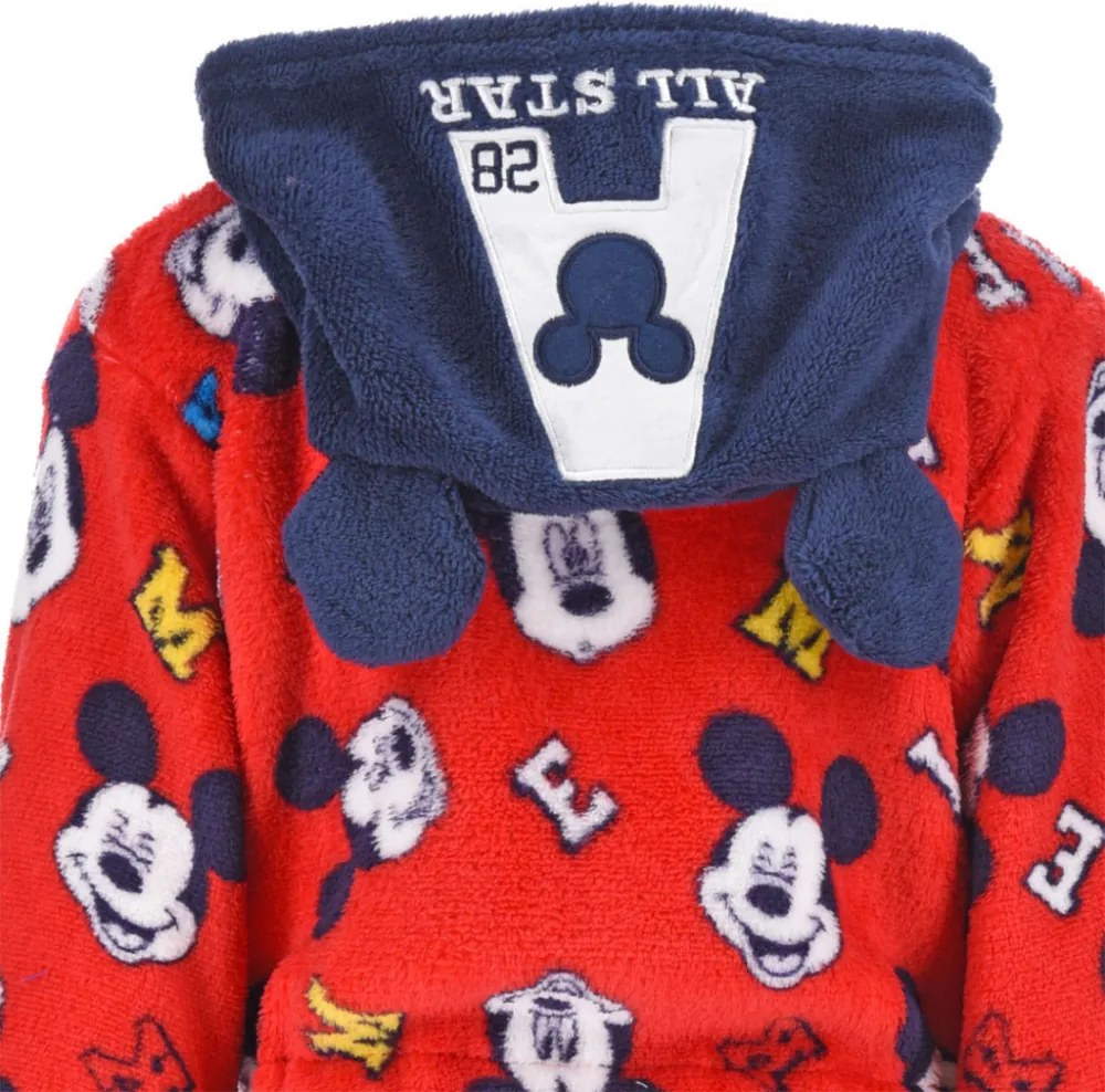 Disney Mickey All Star Red gyerek köntös 3 - 8 év / 98 - 128 cm