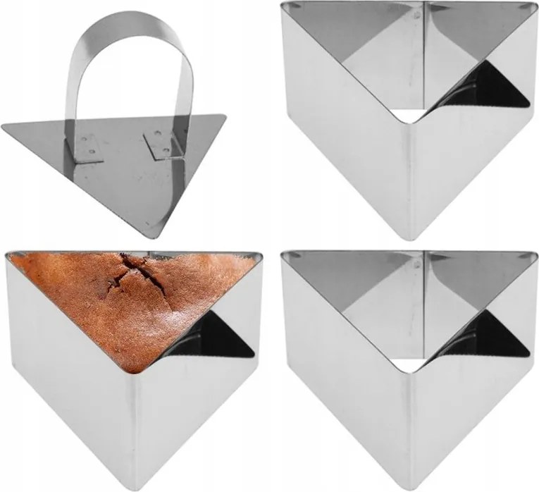 Karika forma háromszög ételformázó 3 db-os