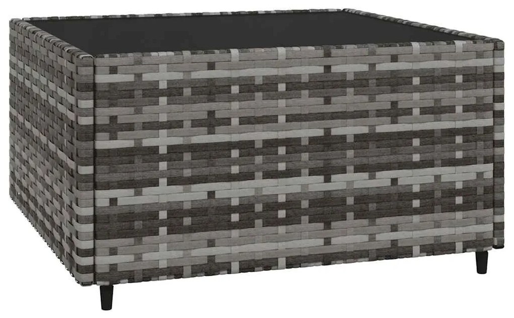 3 részes szürke polyrattan kerti ülőgarnitúra párnákkal