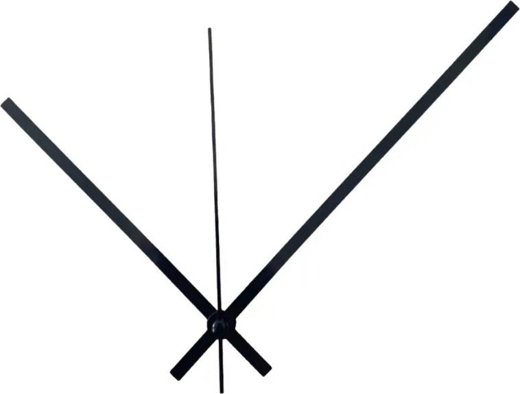 Fekete, egyenes alumínium óramutatók 18,5 / 14 cm