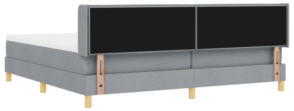 Rugós Ágy Matrac Szürke Színben - 200 x 200 cm, Szövet.