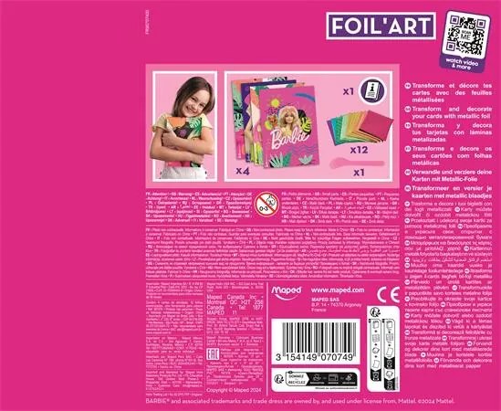 Fóliás képkészítő készlet, MAPED CREATIV Barbie Foil'Art (IMAC907074)