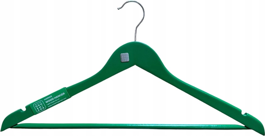10 x Hamar lakkozott világoszöld fa akasztó