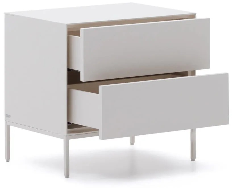 Fehér éjjeliszekrény Vedrana – Kave Home