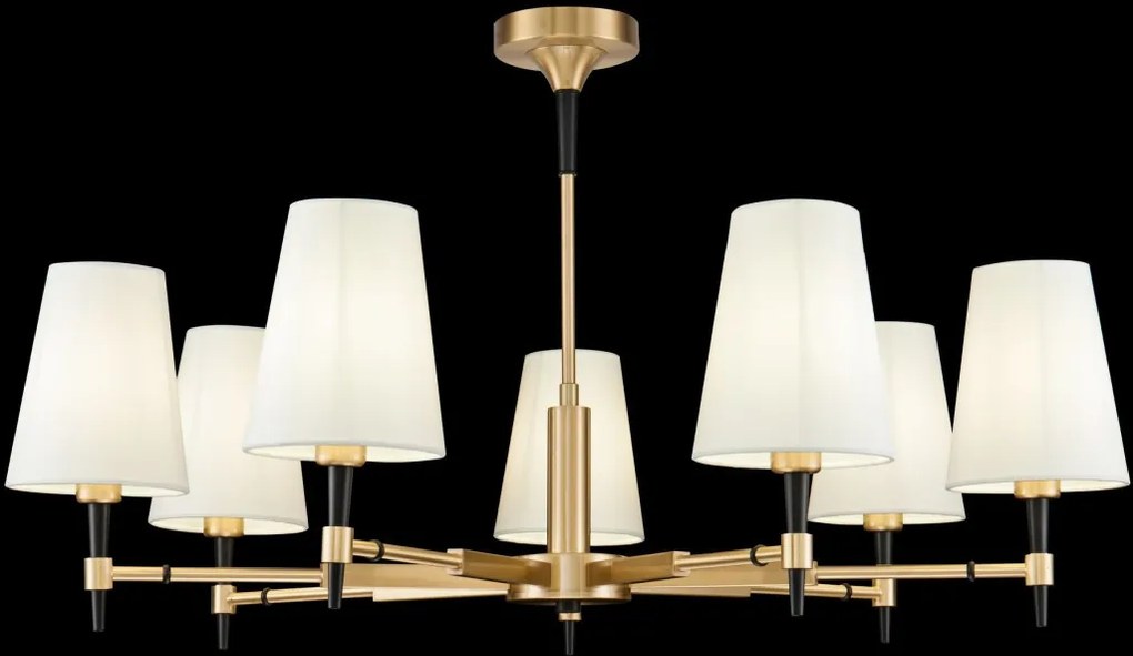 MAYTONI H001CL-07BS ZARAGOZA Modern Csillár Fehér, Sárgaréz E14 IP20