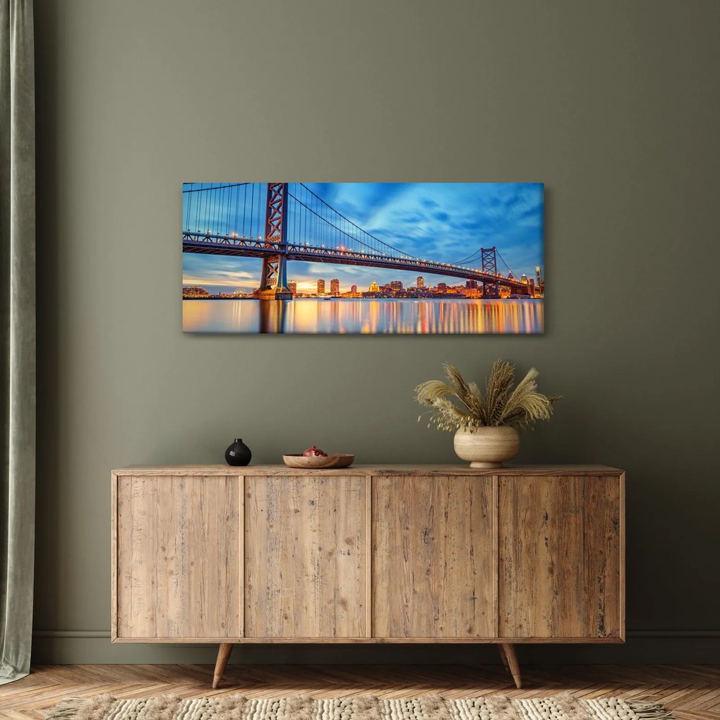 Kép - Benjamin Franklin híd, Philadelphia (120x50 cm)