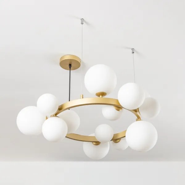 Brilagi - LED Csillár zsinóron MILLA 15xG9/3W/230V arany/fehér