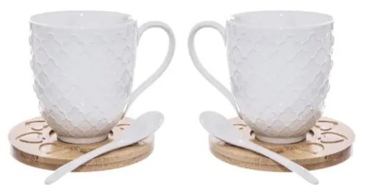 Porcelán bögre szett 2 db-os 370 ml Whiteline – Orion