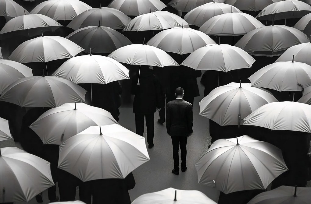 Poszter 86,4x56,8cm Magány a tömegben