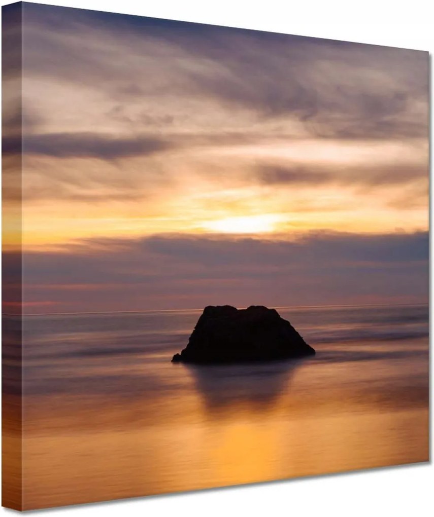 Vászonkép 60x60 Sziget Tó Felhők