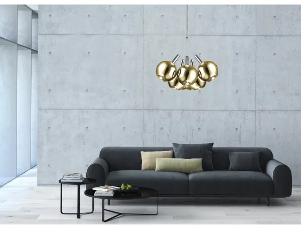 Klausen 142001 - LED Csillár zsinóron BALLS 6xLED/5W230V arany/matt króm