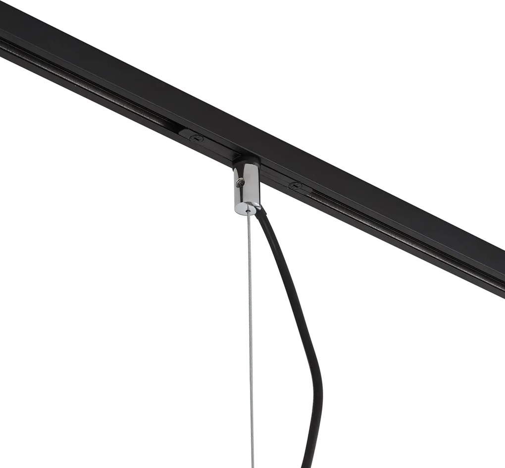 Dizájner függőlámpa sötét króm 1 fázisú sínrendszerhez - Slimline Sara