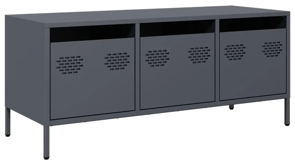 antracit hidegen hengerelt acél TV-szekrény 101,5x39x43,5 cm