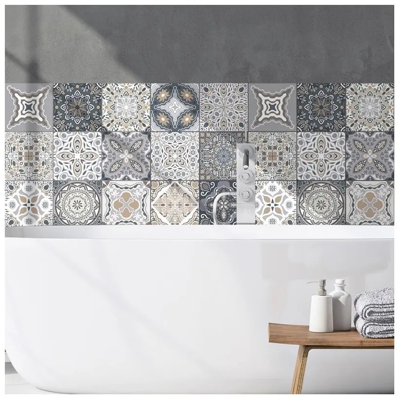 Orfeo 9 db-os dekor falmatrica szett, 10 x 10 cm - Ambiance