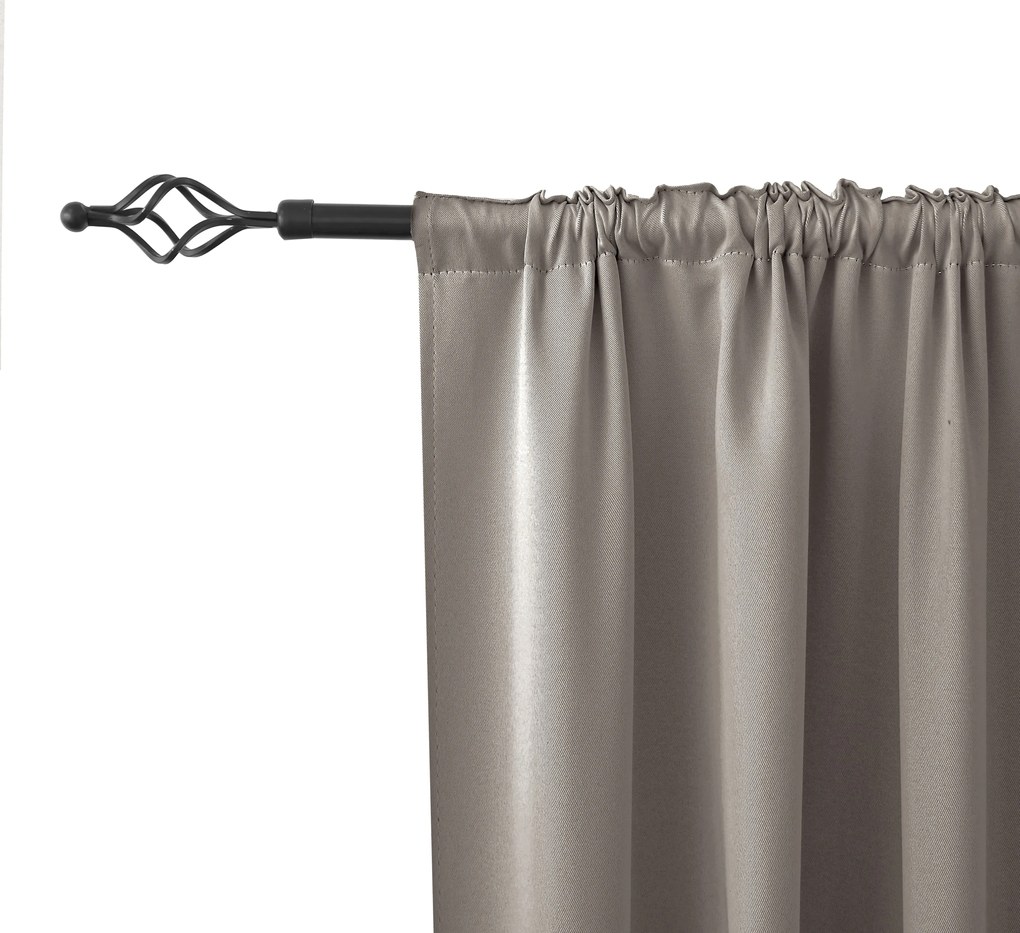 OXFORD szürkésbarna függöny 140x270 cm Felfüggesztés: Hullámos sínszalag
