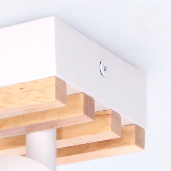 Brilagi - Irányítható spotlámpa SELE WOOD ACOUSTIC 2xGU10/30W/230V fehér/fa