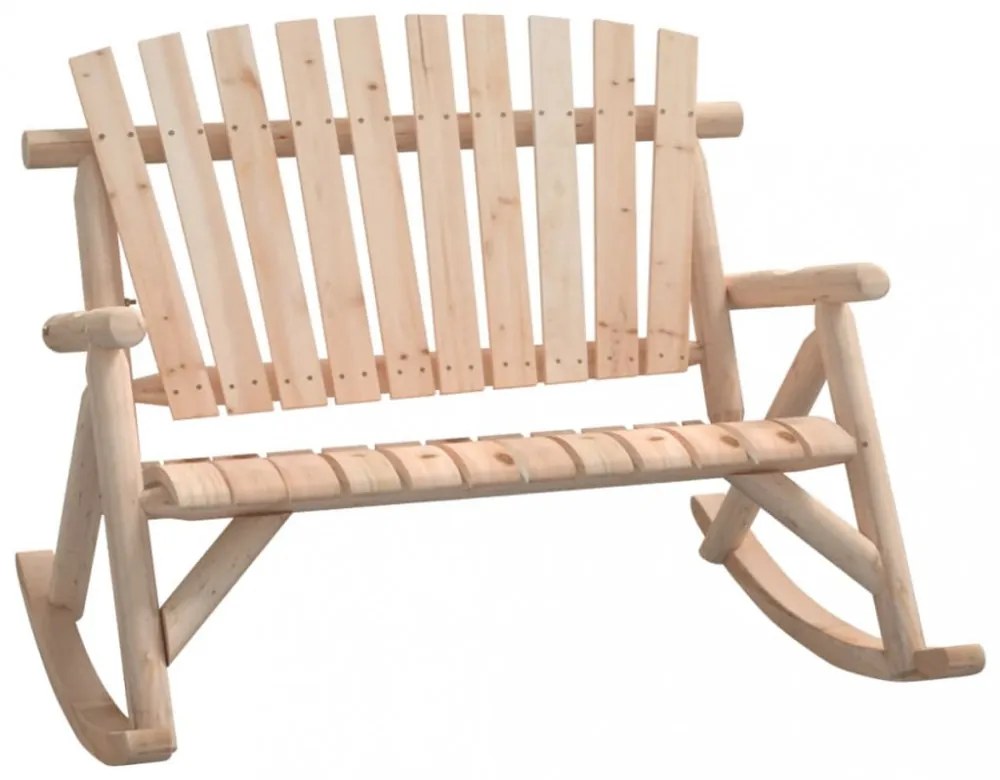 vidaXL 2 személyes tömör lucfenyő kerti hintapad 123 x 96 x 102 cm