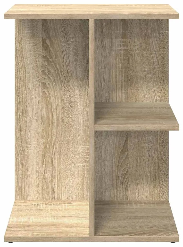 2 db sonoma tölgy színű szerelt fa éjjeliszekrény 46,5x29x61 cm