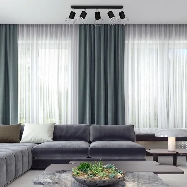 Spotlámpa DANTE 5xGU10/25W/230V fekete/fényes króm