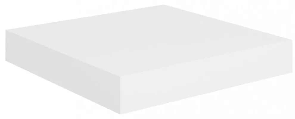 2 db fehér MDF lebegő fali polc 23 x 23,5 x 3,8 cm