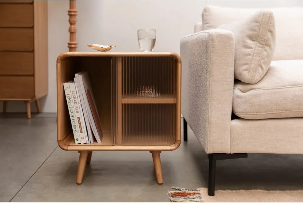 Tömörfa tárolóasztal 40x50 cm Rise – Zuiver