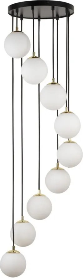 SIGMA LIGHTING 33661 PIANO Többágú Függesztett Lámpa Fehér, Fekete, Sárgaréz G9 IP20