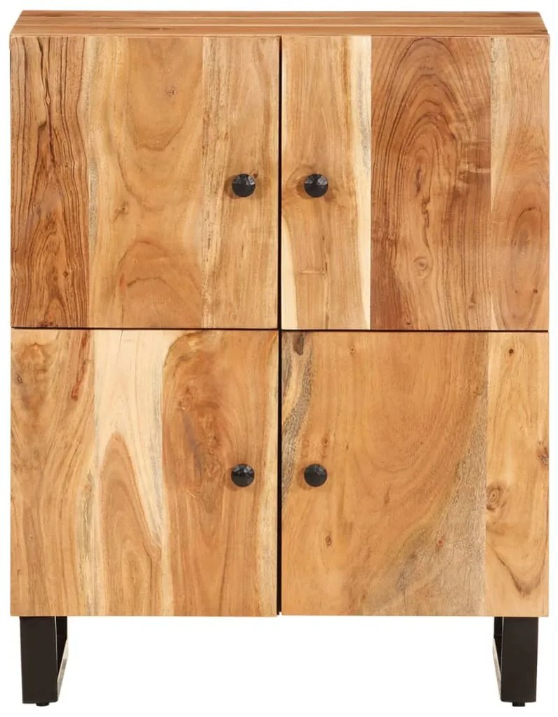 tömör akácfa tálalószekrény 4 ajtóval 60 x 33 x 75 cm