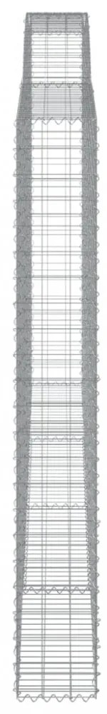 vidaXL 4 db íves horganyzott vas gabion kosár 400x30x220/240 cm