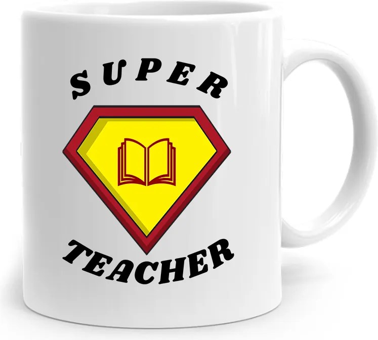 Pedagógusnapi Bögre Szuper Teacher Ajándék fényképes nyomtatással