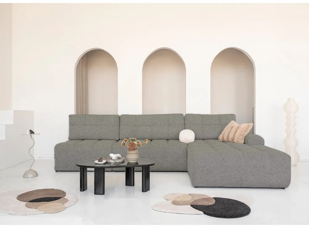 Világosbarna kinyitható tárolóhelyes moduláris sarokkanapé (jobb oldali) Lulu – Miuform