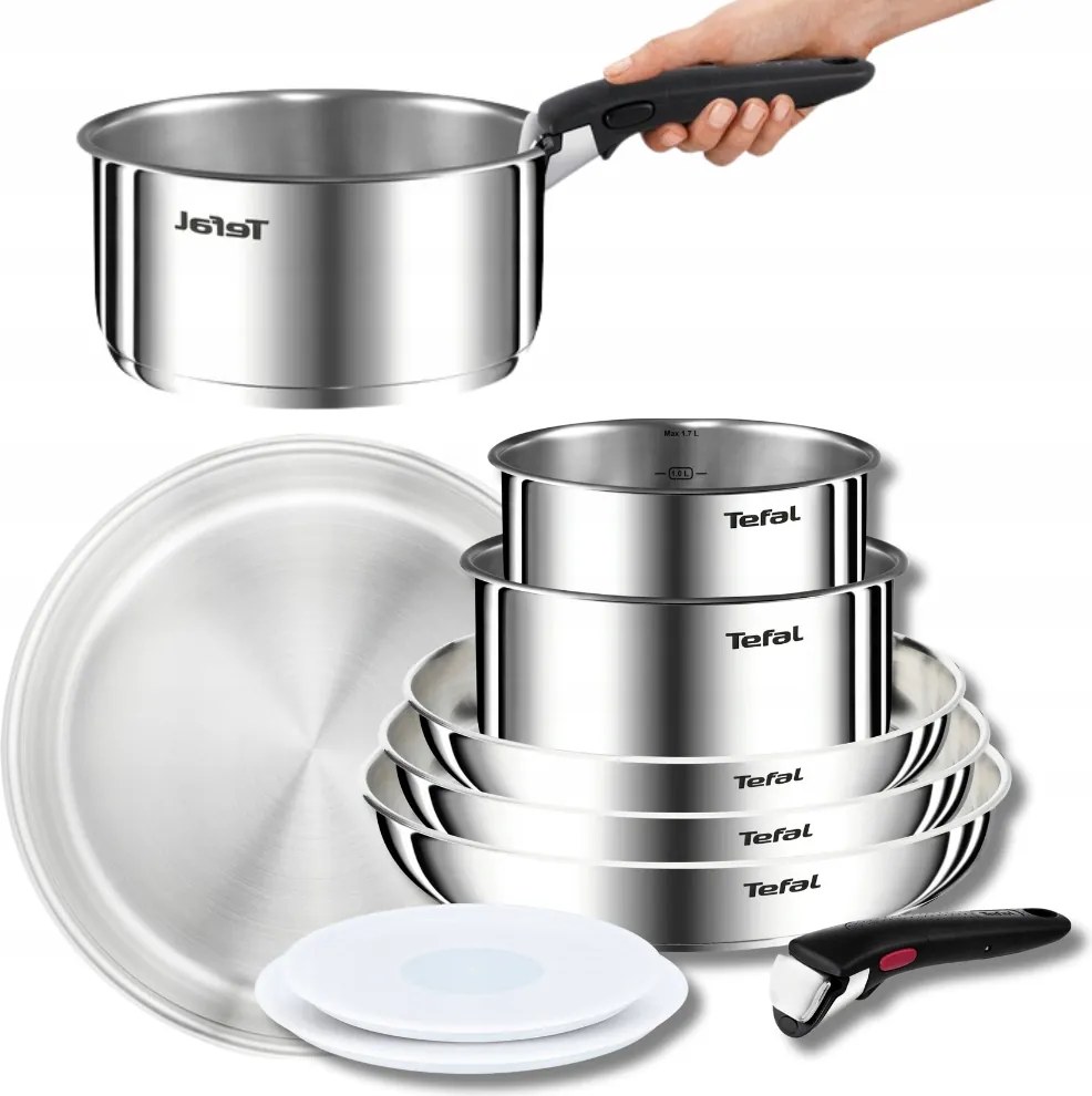 Szuper Edény- És serpenyőkészlet Tefal acél bevonattal Indukciós 8 db-os