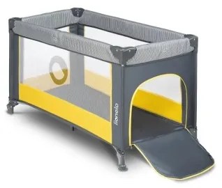 Lionelo - Utazó kiságy STEFI szürke/sárga