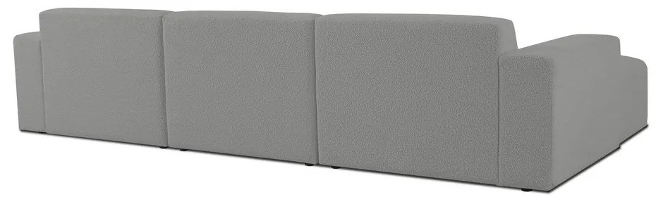 Szürke buklé sarokkanapé (bal oldali) Roxy – Scandic
