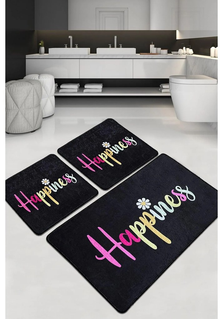 Fürdőszobaszőnyeg Szett (3 db) Happiness Djt