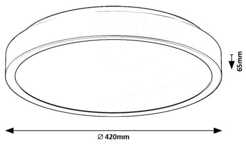 Rabalux 71254 - LED Fürdőszobai mennyezeti lámpa SAMIRA LED/48W/230V IP44 fekete